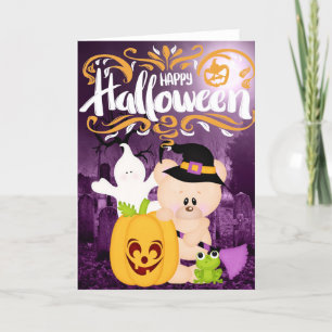 Nalle Warlock - Happy halloween Kort