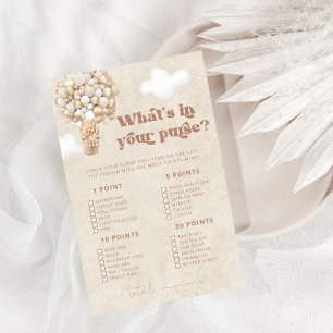 Nalle Whare in your Purse Baby Shower Game