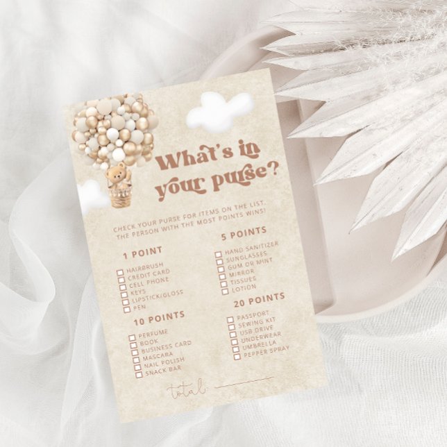 Nalle Whare in your Purse Baby Shower Game (Skapare uppladdad)