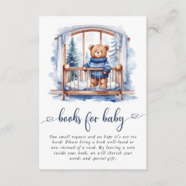Nalle Winter Boy Shower Bokar för Baby Tilläggskort