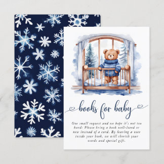 Nalle Winter Boy Shower Bokar för Baby Tilläggskort