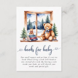 Nalle Winter Boy Shower Bokar för Baby Tilläggskort