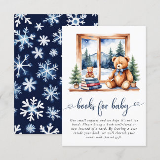 Nalle Winter Boy Shower Bokar för Baby Tilläggskort