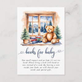Nalle Winter Boy Shower Bokar för Baby Tilläggskort