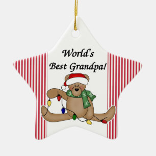 Nalle World's Best Grandpa Ornament