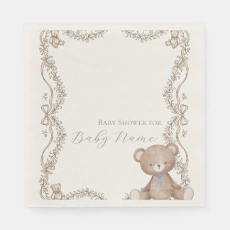 Nallebabyshower servetter