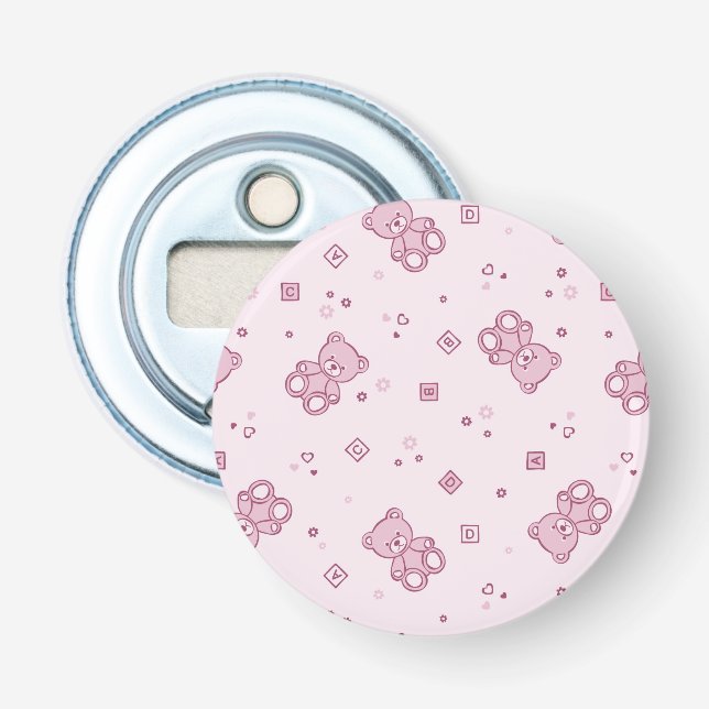 Nallebakgrundsrosor Flasköppnare (Framsidan)