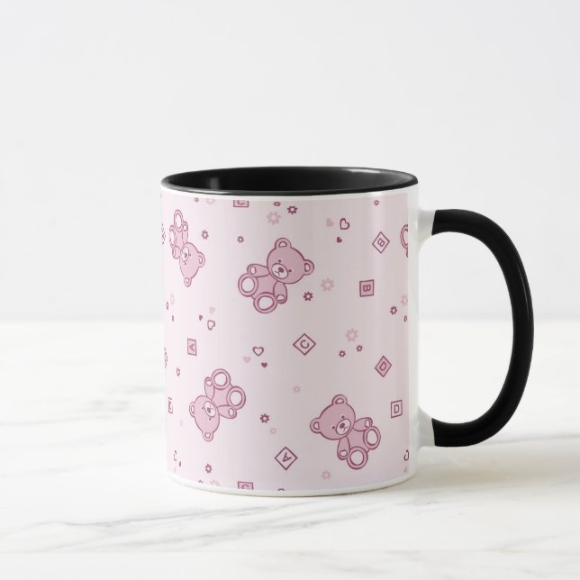 Nallebakgrundsrosor Mugg (Höger)