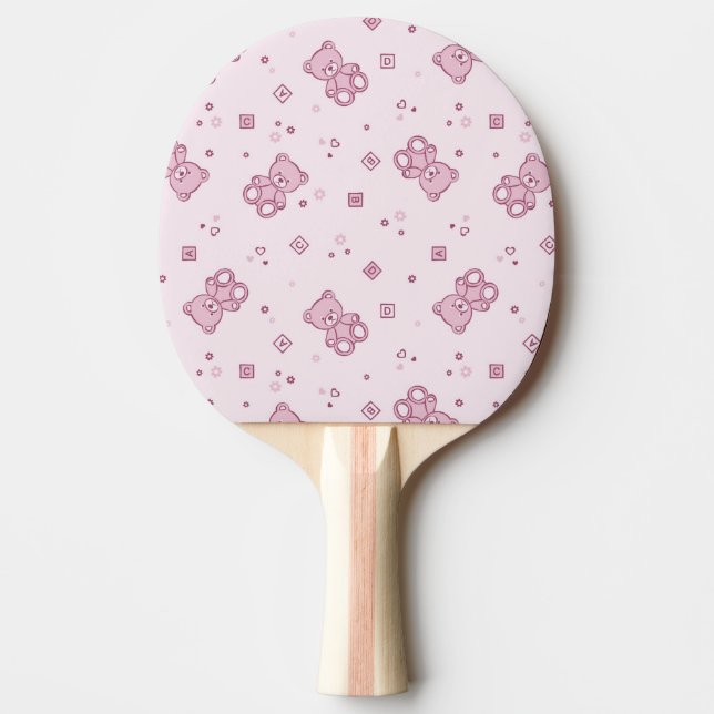 Nallebakgrundsrosor Pingisracket (Framsidan)