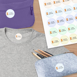 Nallebarn Kläder Namn Klistermärke