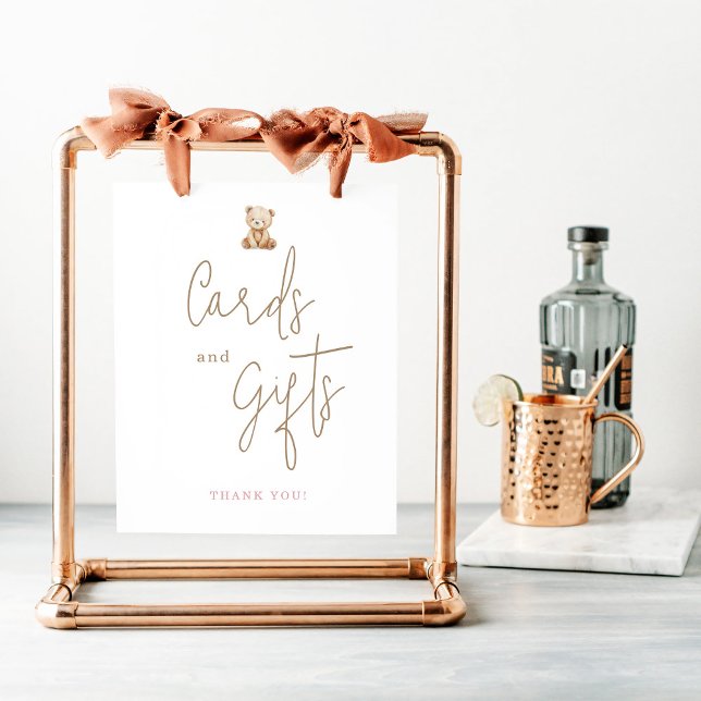 Nallebarns Babyshowerkort Och Gåvor Poster (Skapare uppladdad)