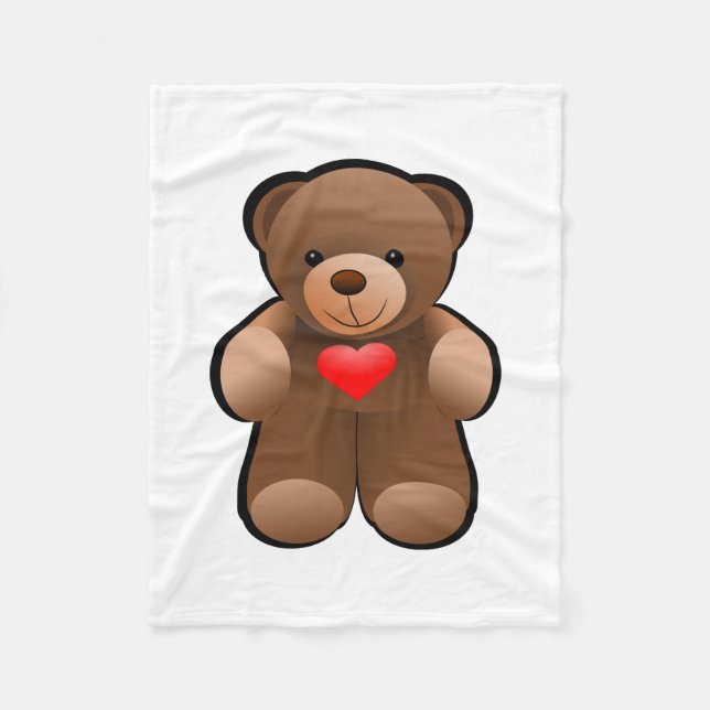 Nallebild Fleecefilt (Framsidan)