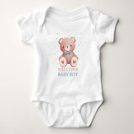 Nallebjörn Baby Bodysuit - Mjuk Blå Stjärnor T Shirt