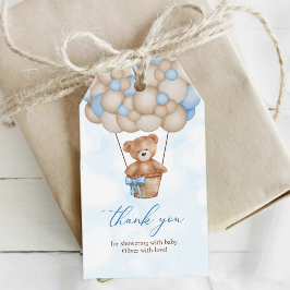 Nallebjörn Baby Shower Tacksamhetskort Presentetikett
