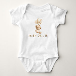 Nallebjörn & Beiga ballonger Söt present till bebi T Shirt