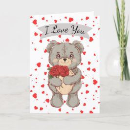 Nallebjörn jag älskar dig Alla hjärtans dag kort