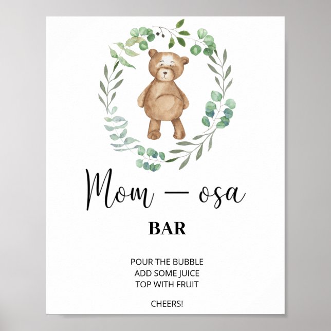 Nallebjörn \ Mån-enda bar Poster (Framsidan)