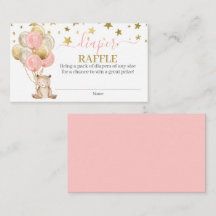 Nallebjörn tjej blöja lottkort