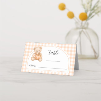 Nallebjörnspumpa Baby Shower Namn Kort Tält