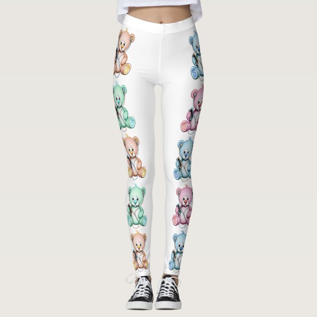 NALLEdamaskerdesign av Paul Jaworski Leggings (Framsida)