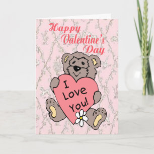 Nallekärlekvalentin kort för dag