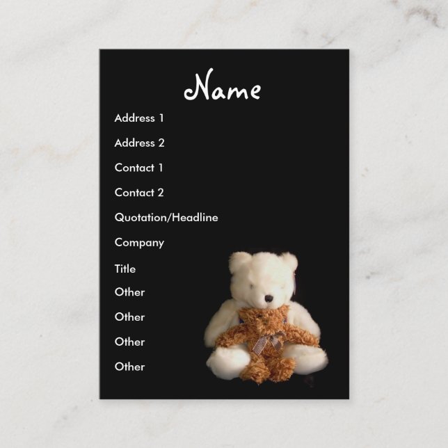 Nallelärarevisitkort - anpassade visitkort (Framsida)