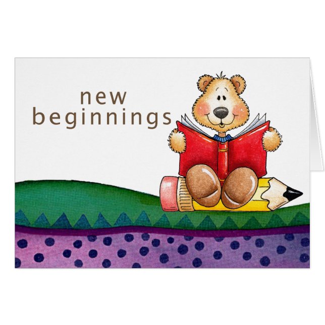 Nalleläsning Hälsningskort (Framsidan Horizontal)