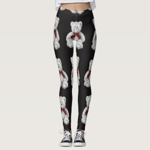 Nallemönster, ritar teckningen, björn leggings
