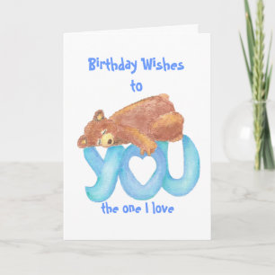 Nallen älskar jag hjärta dig kort