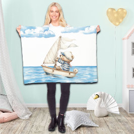 Nallen anpassningsbar Sailor Fleecefilt