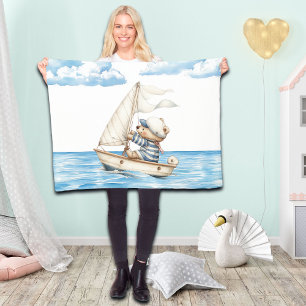 Nallen anpassningsbar Sailor Fleecefilt