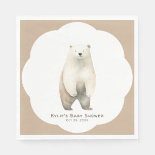 Nallen Baby Shower för neutralt Barly Wait Pappersservett