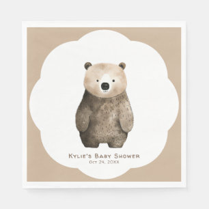 Nallen Baby Shower för neutralt Barly Wait Pappersservett