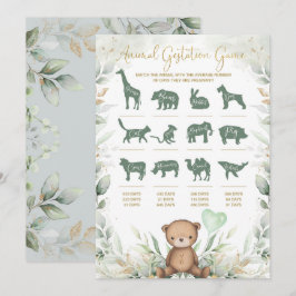 Nallen Baby Shower Game Card (babyskal) Inbjudningar
