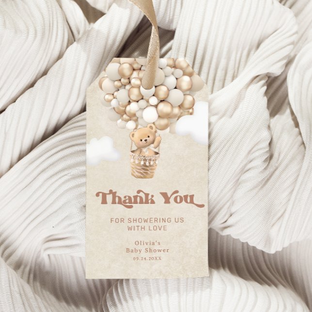 Nallen Ballon Baby Shower för Neutralt för tidig v Presentetikett (Skapare uppladdad)