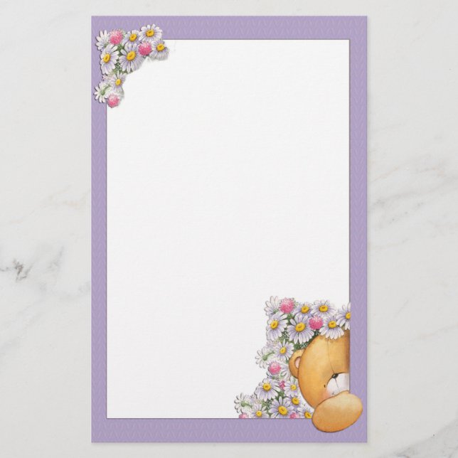 Nallen blommar brevpapper (Framsida)