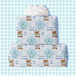 Nallen Blue Ballozes Add Namn, barn, babyskor Presentpapper
