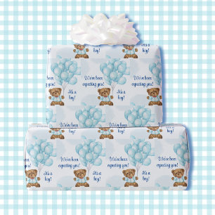 Nallen Blue Ballozes Add Namn, barn, babyskor Presentpapper