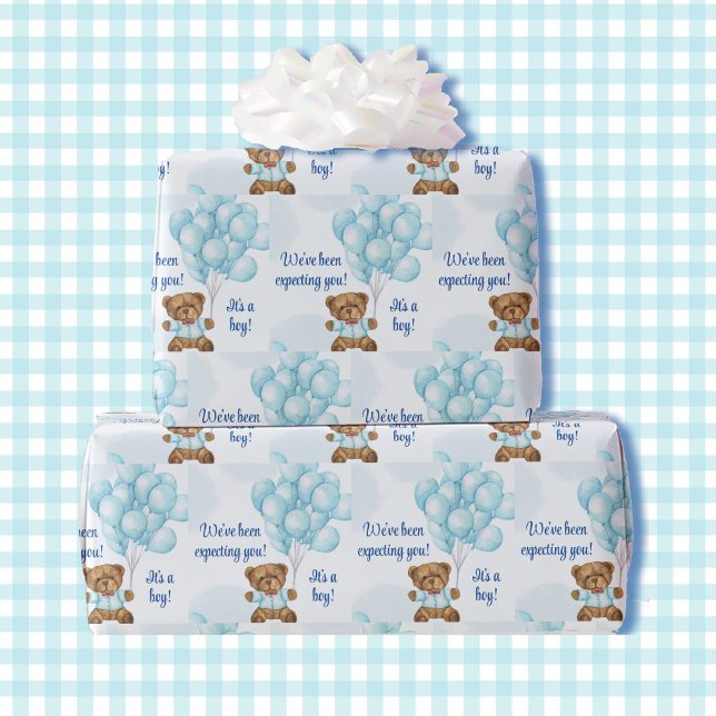Nallen Blue Ballozes Add Namn, barn, babyskor Presentpapper (Skapare uppladdad)