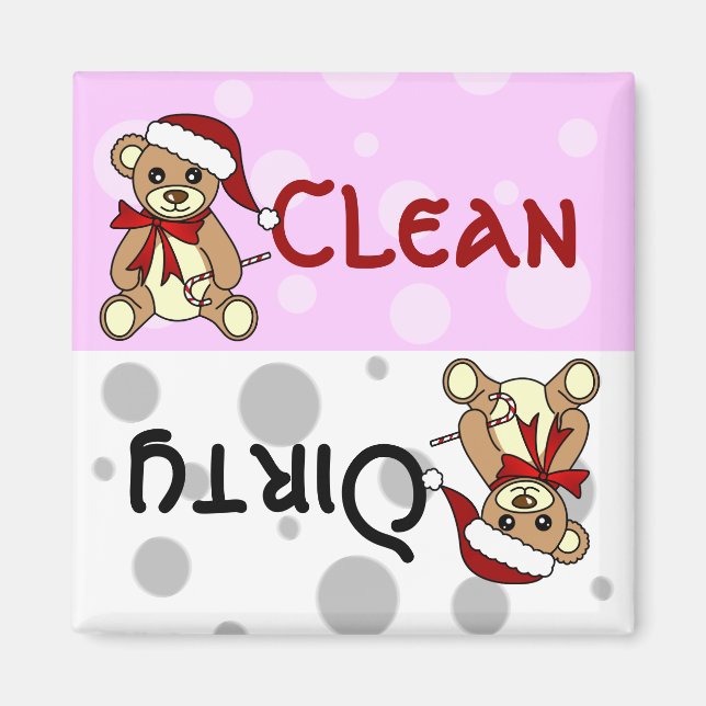 Nallen Clean Dirty Dishwasher Magnet (Framsidan)