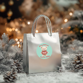 Nallen Cute Jul Runt Klistermärke