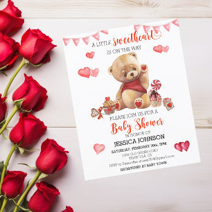 Nallen för Valentindagen Baby Shower
