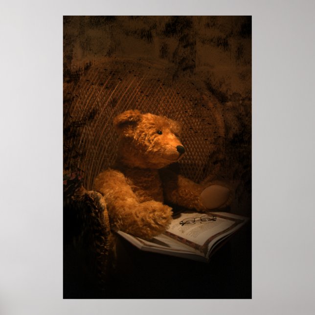 Nallen Gammal Ledsen Bear Poster (Framsidan)