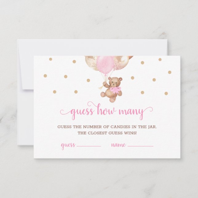 Nallen gissar hur många kanarier som spelar babysk inbjudningar (Framsida)