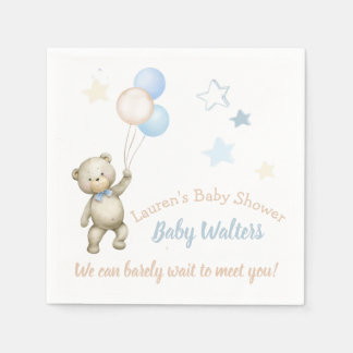 Nallen personlig Baby Shower Napkins Pappersservett