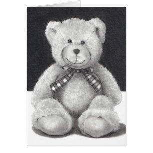 Nallen ritar teckningen: Big Bear KRAM för dig Hälsningskort