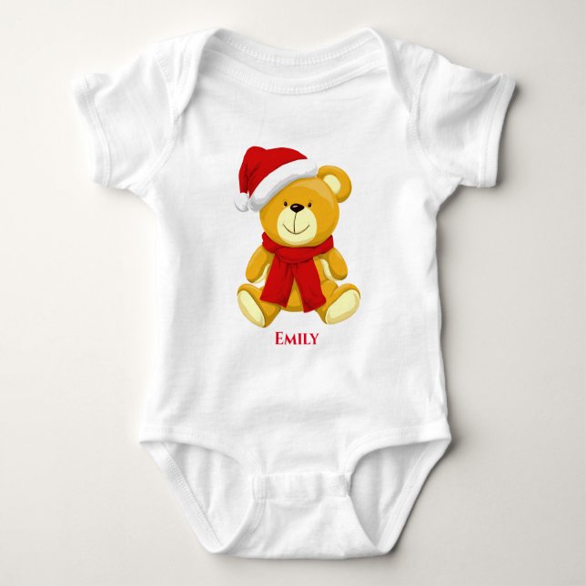 Nallen Santa Baby BodyKostymer T Shirt (Framsida)
