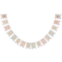 Nallen shabby chic Birthday Banner Picnic Vimplar