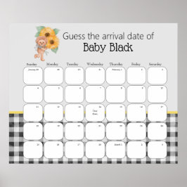 Nallen Solros Picnic gissar förfallodatum Poster