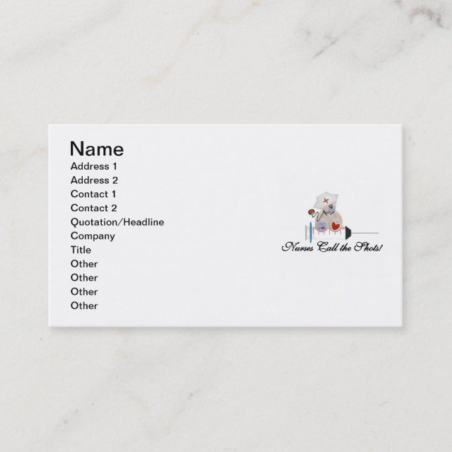 Nallen vårdar appell den ShotsT-tröja och gåvan Visitkort (Framsida)